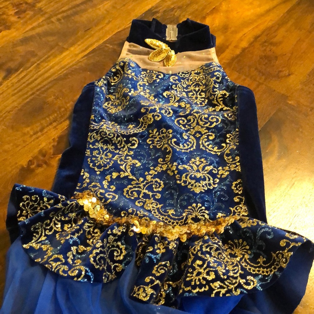 Gorgeous royal blue embellished genie costume